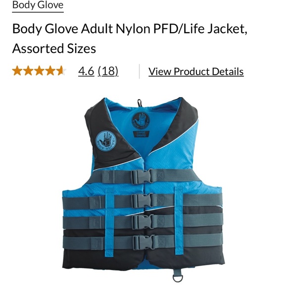 BODY GLOVE Adult Life Jacket Men’s Size MEDIUM Universal fit Secure fit 4-Buckle - Picture 1 of 7